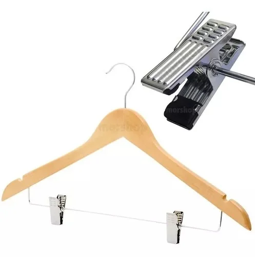 Percha Madera con Broche
