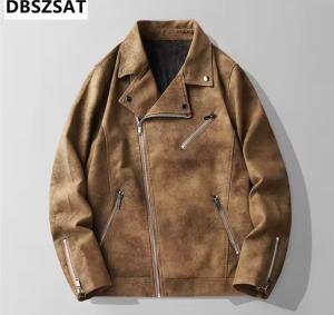 Chaqueta Rústico Eco Cuero para Hombre con Piel - Miniatura 4