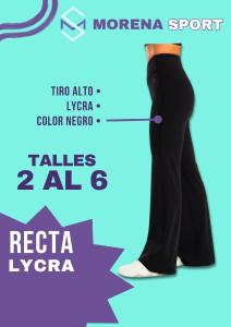 Calza Recta Lycra con Friza