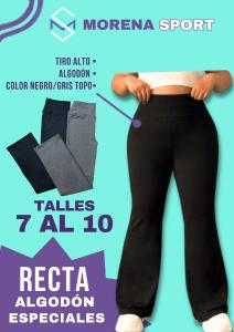 Calza Recta Algodón Talle Especial