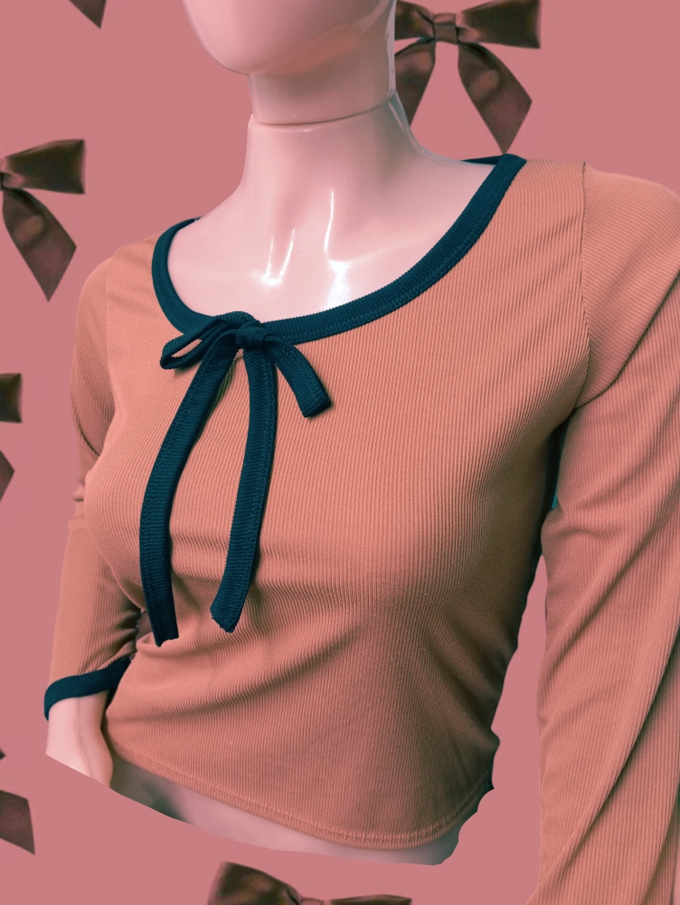 Blusa Combinada Moño - Imagen 3