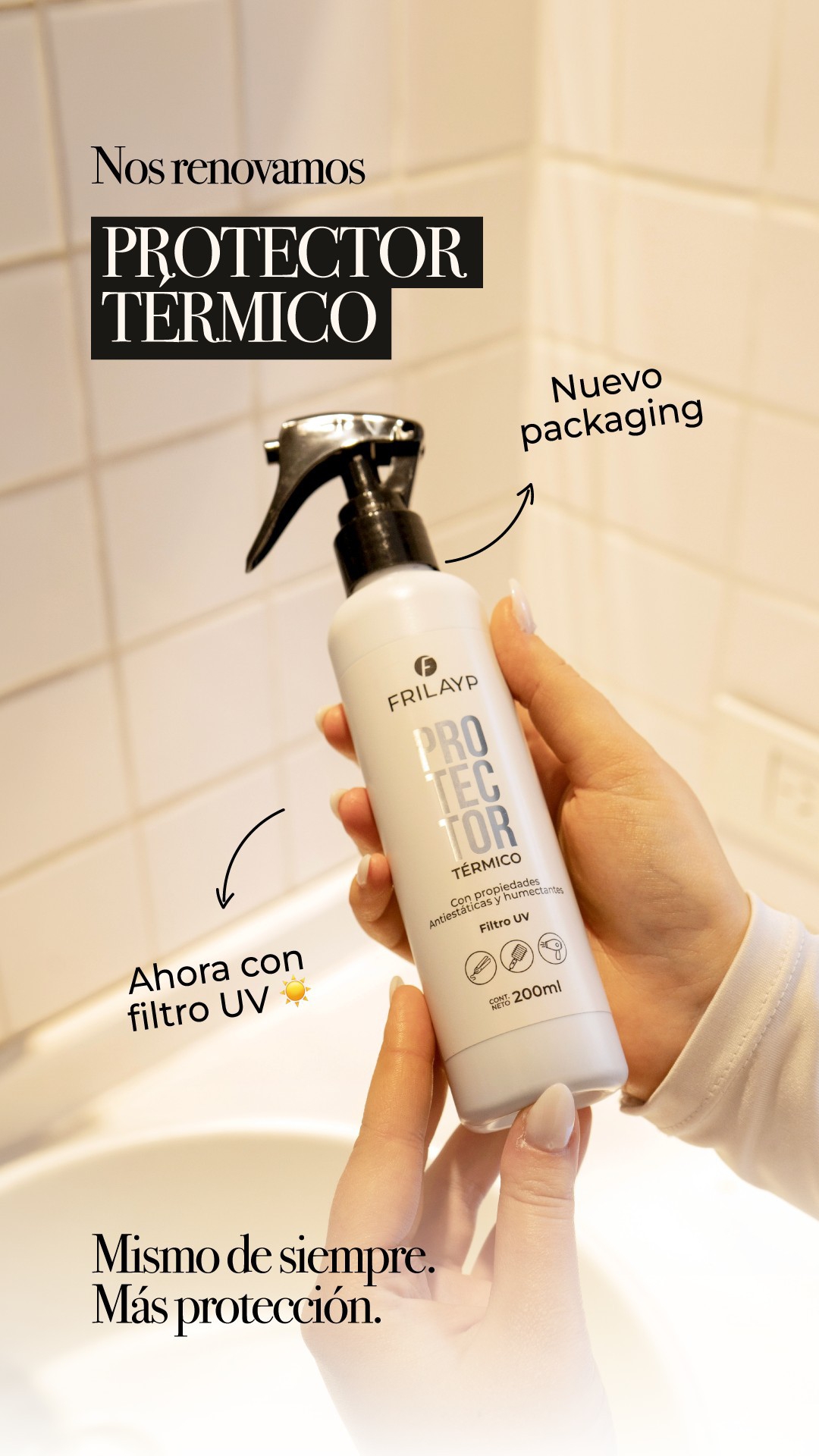 Frilayp Protector Térmico Humectante Antifrizz X 200ml - Imagen 3