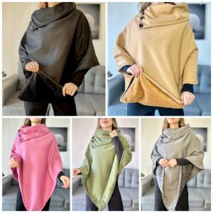 Poncho Print con Piel - Miniatura 4