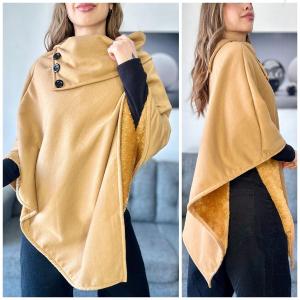 Poncho Print con Piel - Miniatura 6