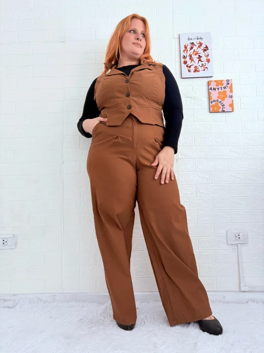 Conjunto Sastrero  Chaleco /palazzo