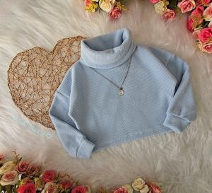 Buzo Cuello Alto  Oversize Corto - Waffle Frisado - Miniatura 3
