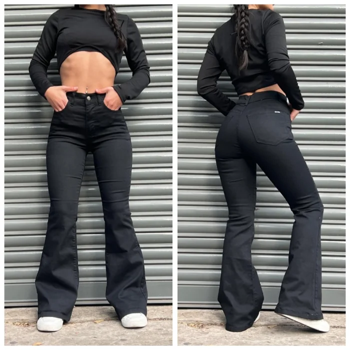 Jean Oxford Negro Elastizado