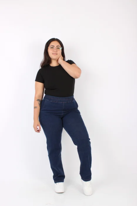 Calza de Jeans Recto Elastizado