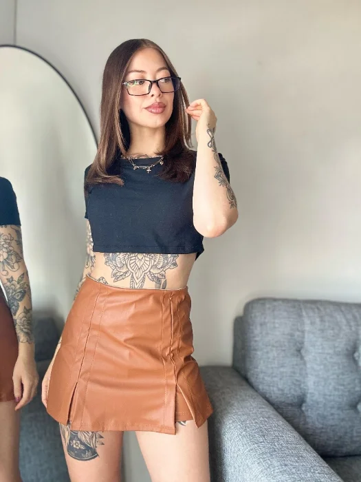 Shorts Pollera Cuerina (elastizado)