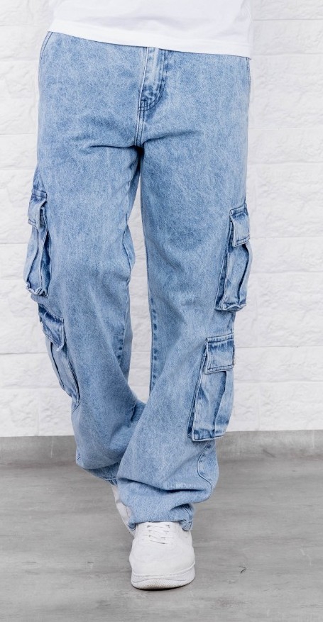 Jeans Baggy Rigido Recto con 8 Bolsillos - Imagen 3