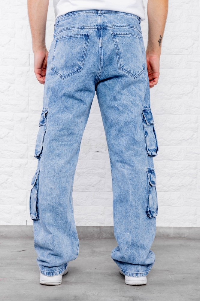 Jeans Baggy Rigido Recto con 8 Bolsillos - Imagen 5