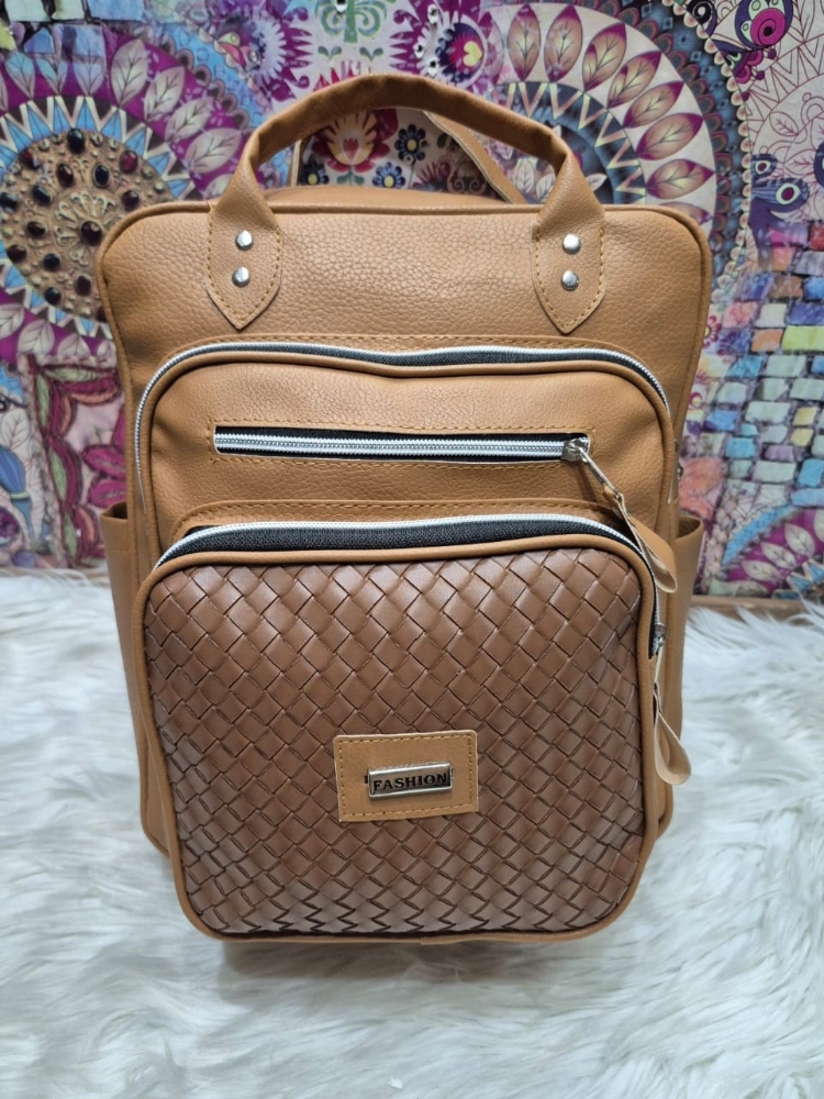 Ingreso Bolso Mochila Universitaria de Cuero Ecologico Muy Buena Calidad - Imagen 3