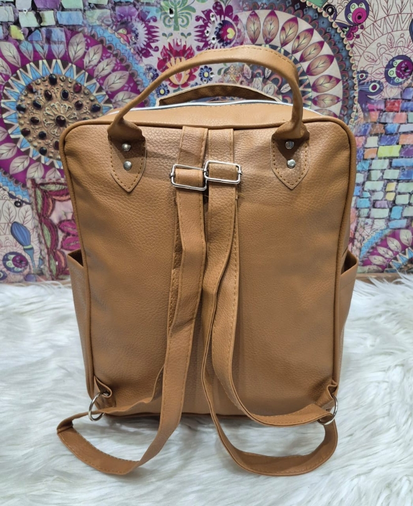 Ingreso Bolso Mochila Universitaria de Cuero Ecologico Muy Buena Calidad - Imagen 5