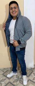 Campera con Piel Hombre