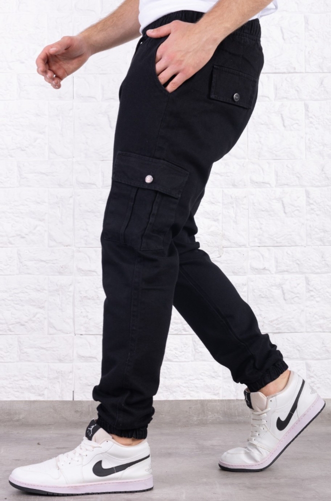 Jogger de Jeans Cargo con Elastico Arriba y Puño en el Tobillo - Imagen 3