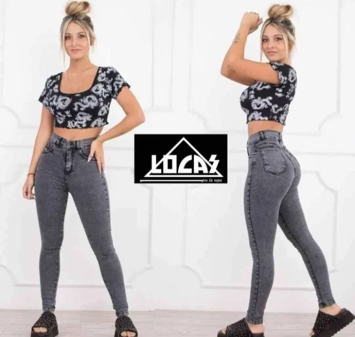Jeans las Locas Gris Nevado