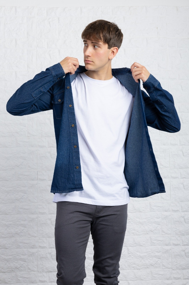 Camisa de Jeans Azul - Imagen 2