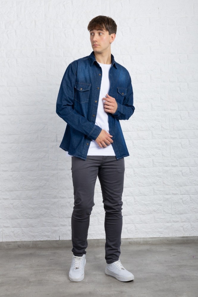 Camisa de Jeans Azul - Imagen 7
