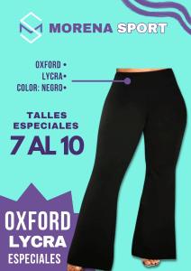 Calza Oxford Lycra Talle Especial