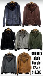 Campera Plush con Piel