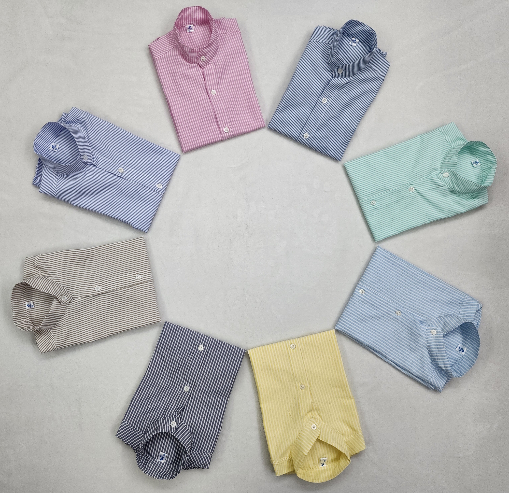 Camisas Rayada de Ñiños Cuello Mao - Imagen 4
