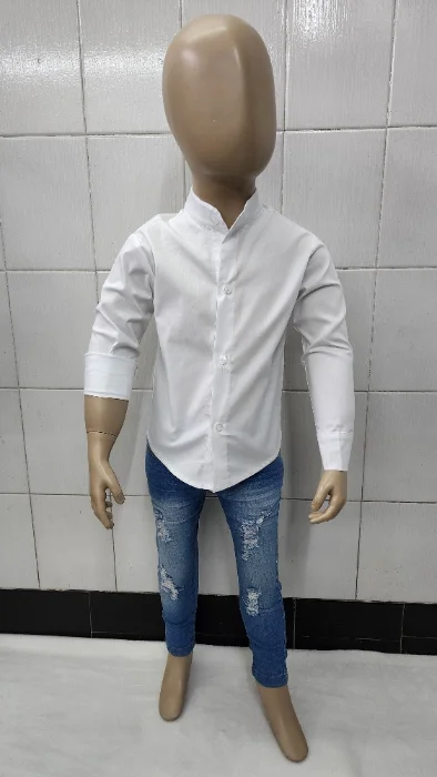 Camisas Elastizada Importado Liso de Bebé Cuello Mao