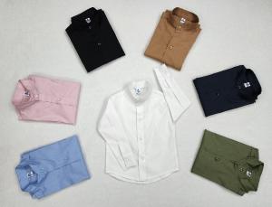 Camisas Elastizada Importado Liso de Bebé Cuello Mao - Miniatura 3