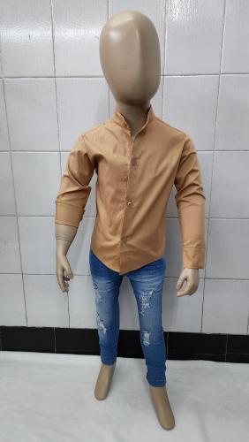 Camisas Elastizada Importado Liso de Bebé Cuello Mao - Miniatura 6