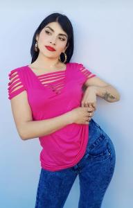 Art.5040 Remera con Tiras en  Escote V y M.corta