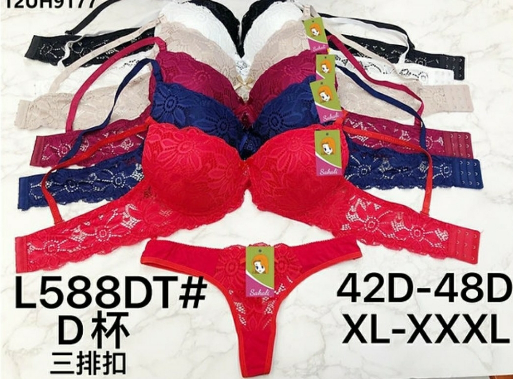 Conjunto Encaje Copa D con Colaless. - Imagen 1