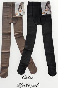 Panty Efecto Piel Negro y Nude