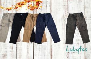 Pantalon Cargo Todo Elástico de Gabardina  [bebé]