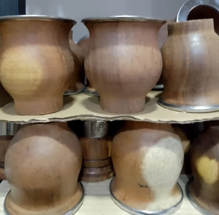 Mate Bocón de Acero y Algarrobo