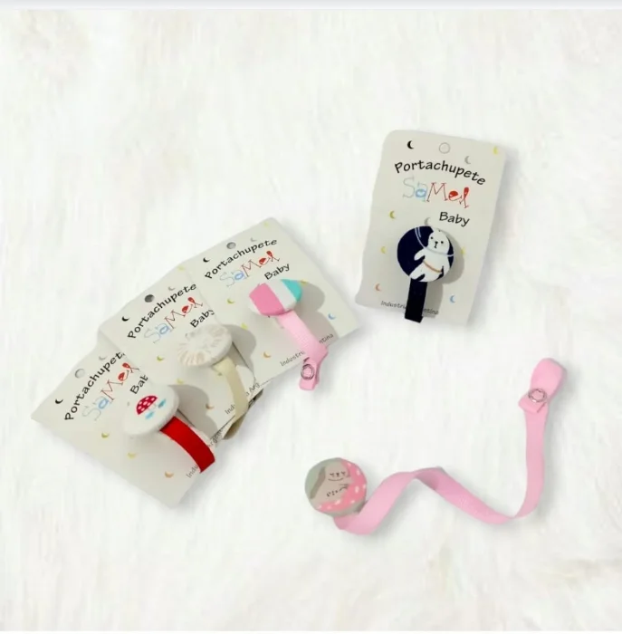 Portachupetes Boton  Pack X6