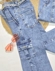 P/wide Leg Cargo Rut P/niñas - Miniatura 2