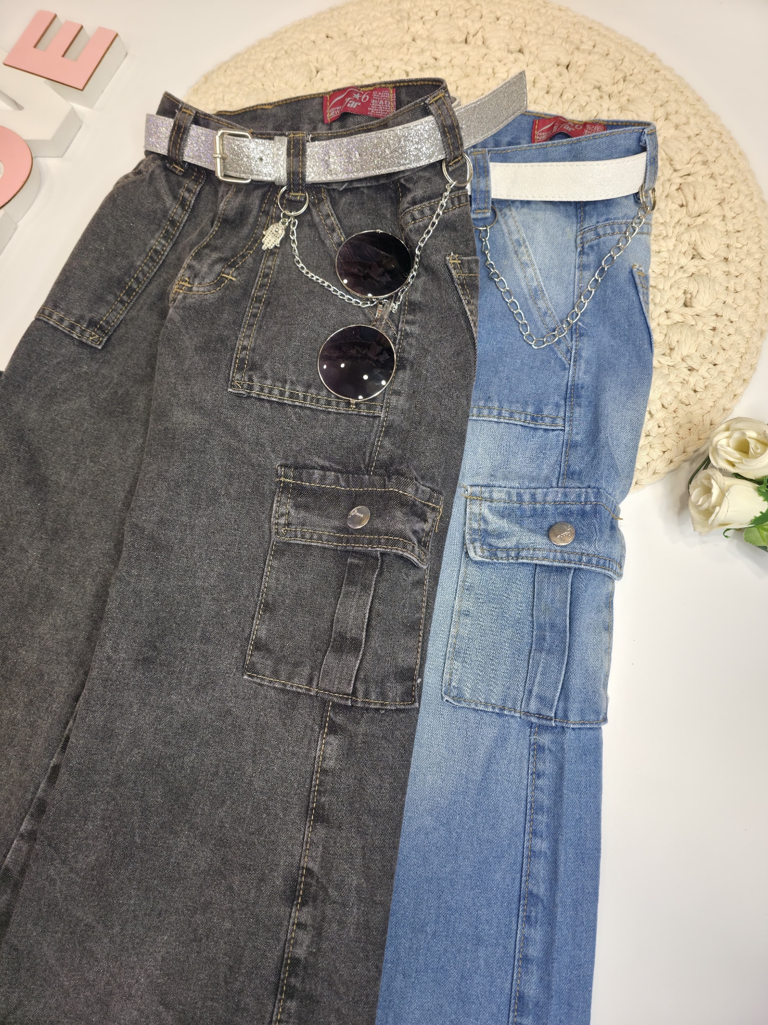 P/wide Leg Cargo Rut P/niñas - Imagen 4