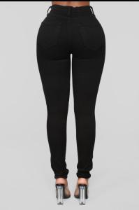 Jean Chupin Negro Dama - Pantalón Ajustado Mujer - Promos Mayoristas - Envío Gratis - Miniatura 2