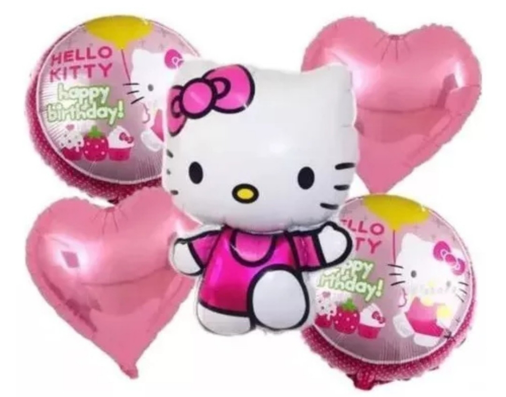 Set Globos Kitty & Unicornio - Imagen 2