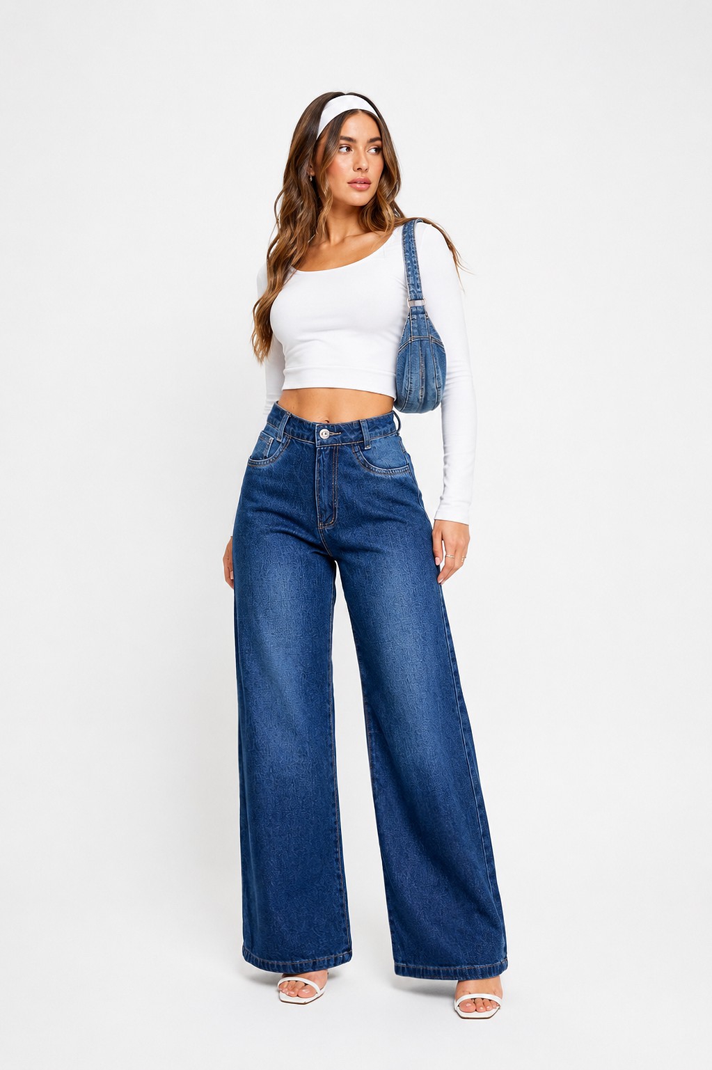 Liquidación Jean Wide Leg Negro Dama Pantalón Ancho Mujer Descuentos Promos Denim - Imagen 4