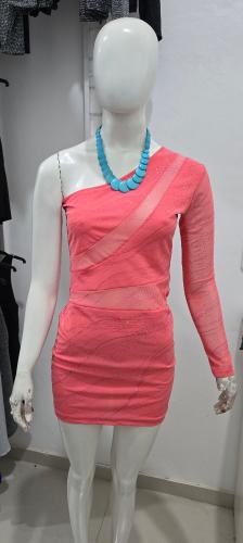 Vestido un Hombro C/recortes - Tull Glitter - Miniatura 2