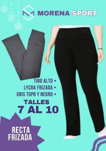 Calza Recta Frizada Térmica Talle Especial