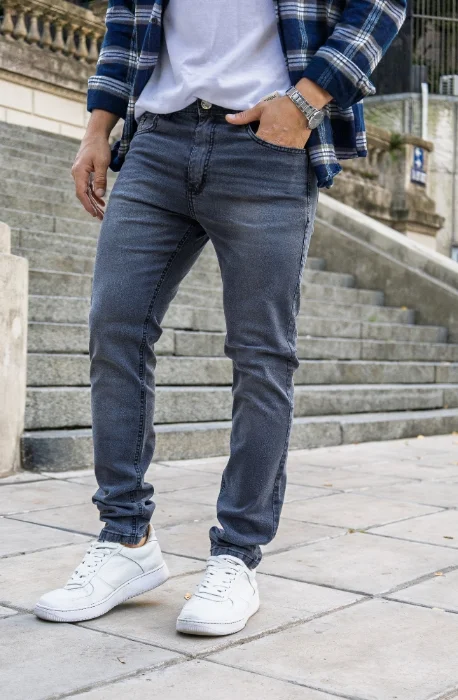 Pantalon Semi Chupin Gris
