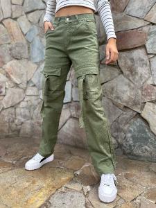 Cargo Gabardina Rigida Verde Oliva - Miniatura 6