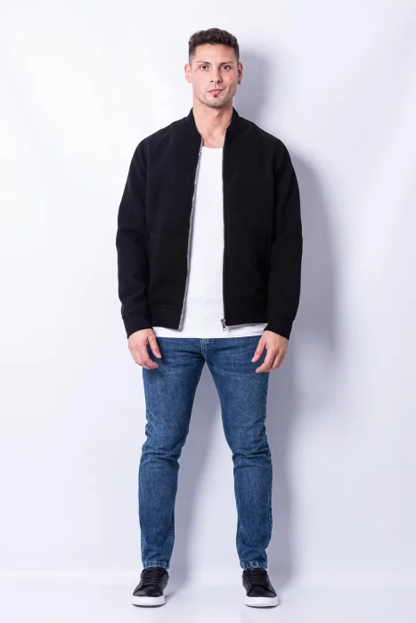 Campera Bomber Chaqueta  de Paño Velour  Hombre