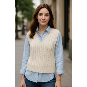 (kr4113) Chaleco Bremer Trenza Valen
