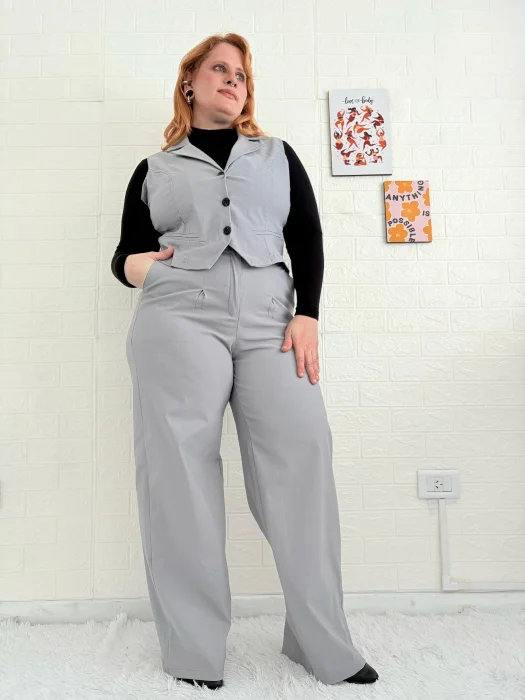 Conjunto Sastrero  Chaleco /palazzo