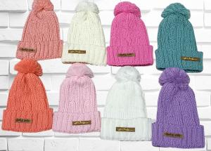 Gorros Tejidos de Lana Trenzado en 8 de Beba