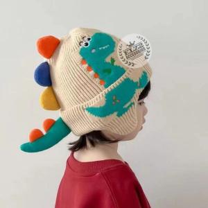 Gorros Dino de Lana Importados de Niños Forrados con Plush - Miniatura 2