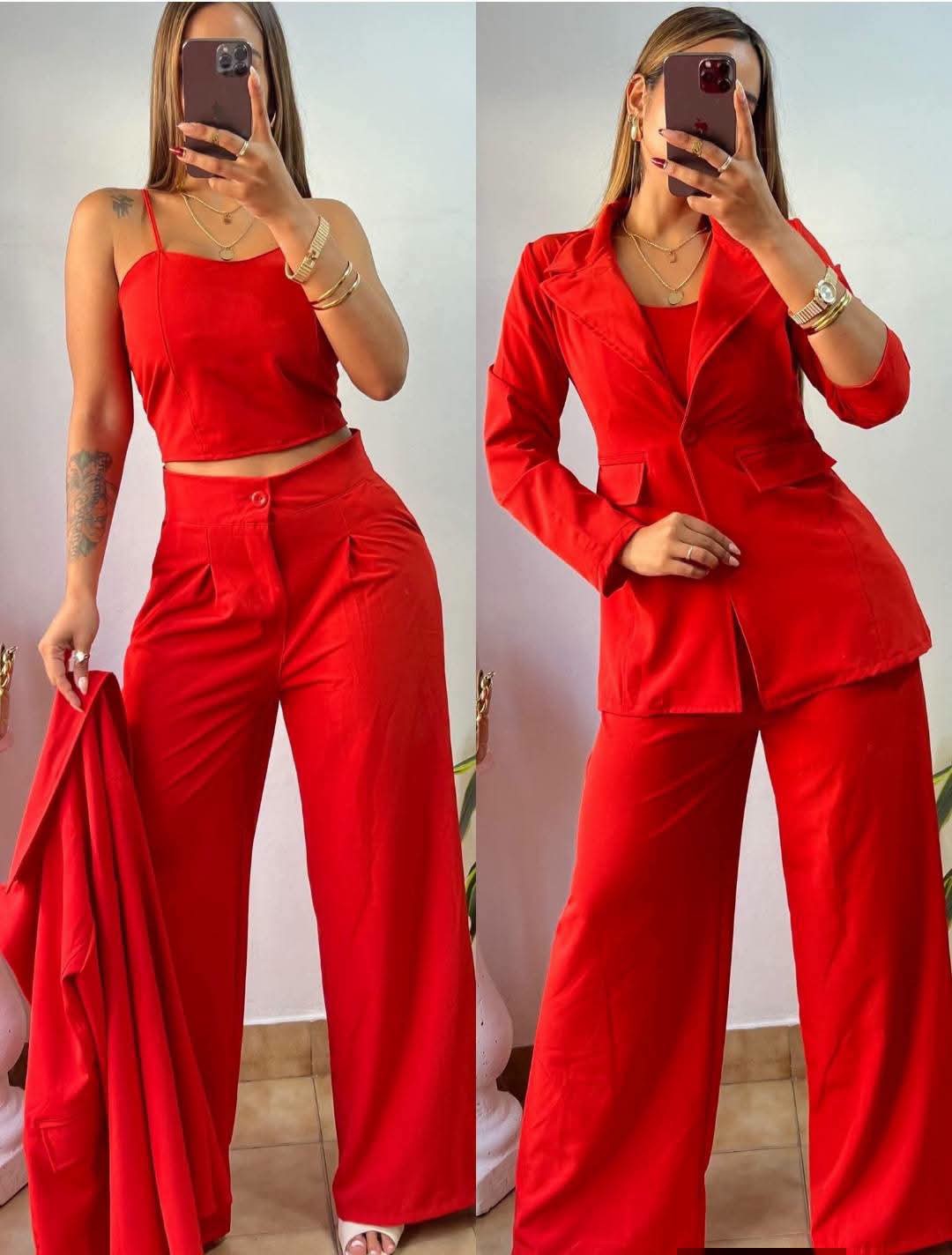Conjunto 3 Piezas Pantalón Blayser y Top Regulable. - Imagen 4
