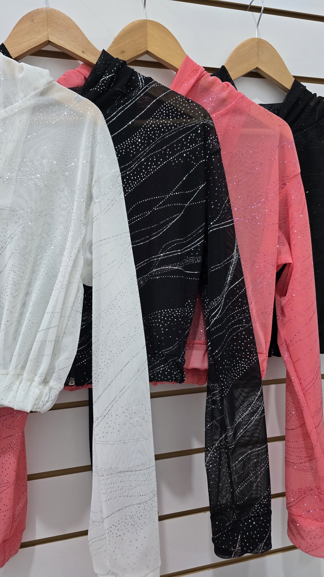 Campera Crop C/capucha - Tull Glitter - Imagen 3